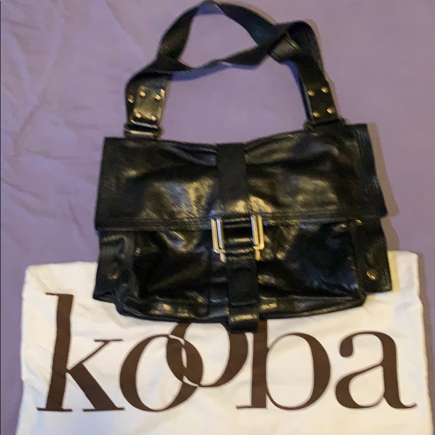 Kooba Black Leather Shoulder Bag